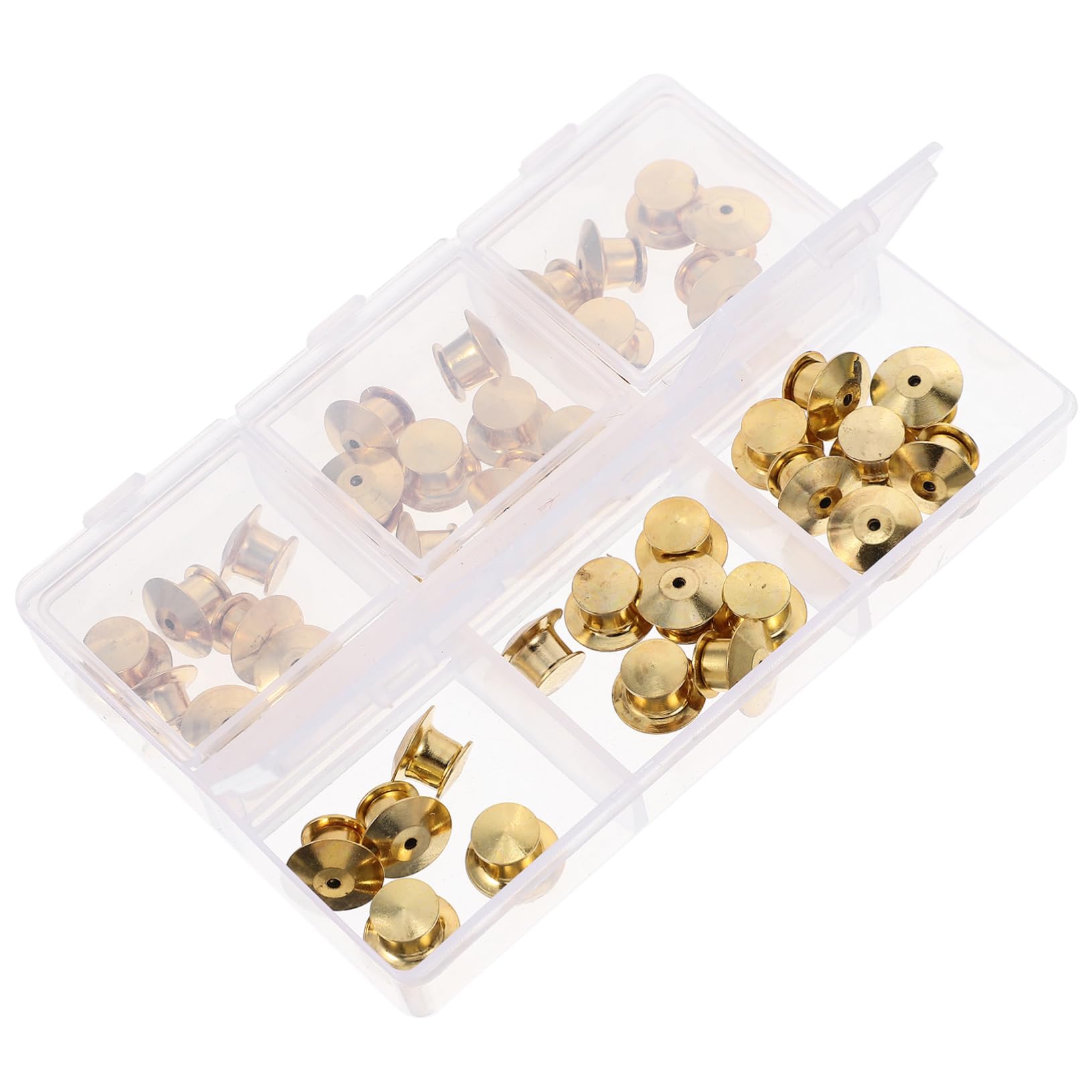 HOMSFOU 3 Boxen Lapel Pin Backs Legierung Goldene Sicherheitsnadel für Broschen Anstecknadeln Namensschilder Installieren und Sicher zu Verwenden