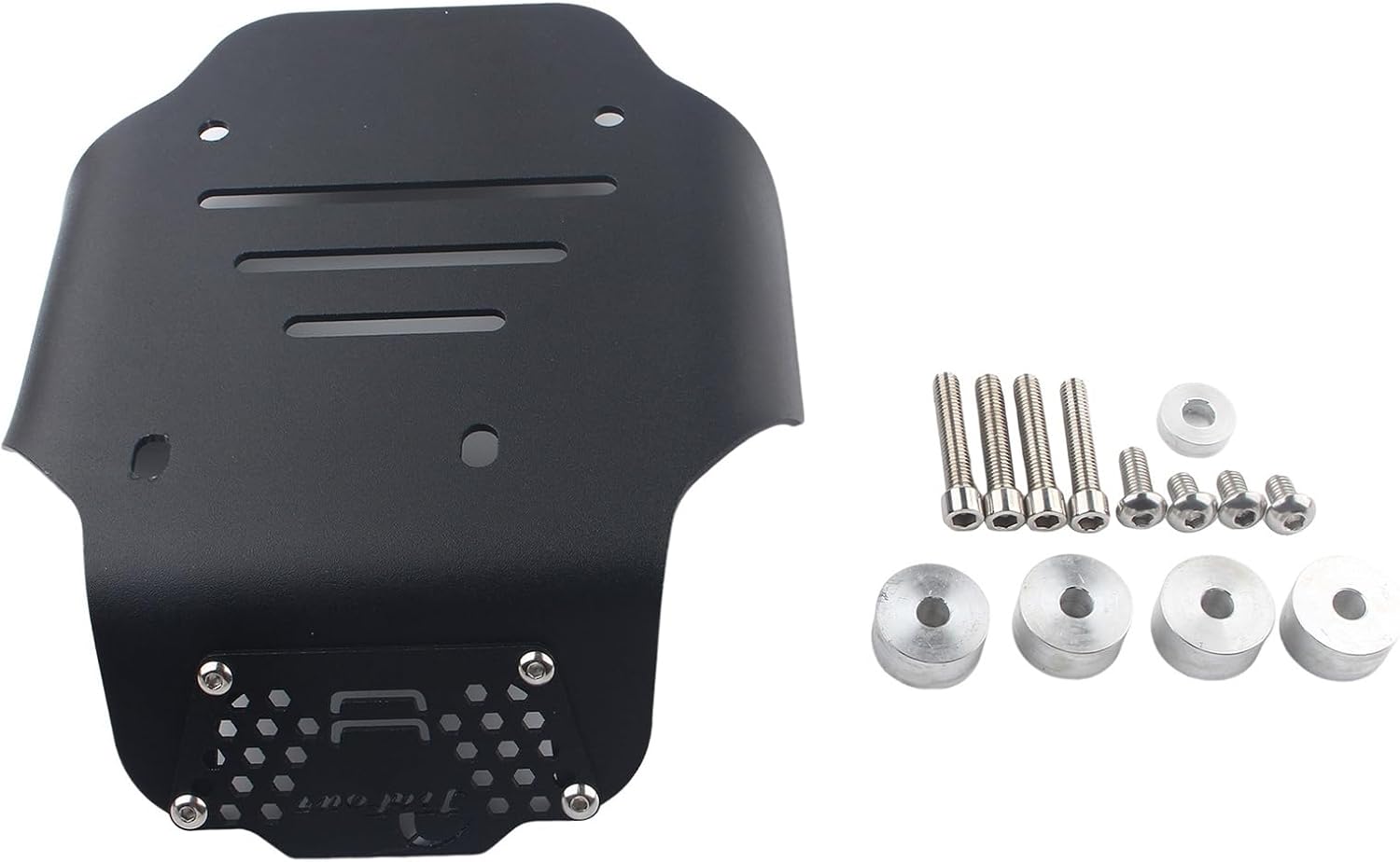 Black Engine Guard Skid Plate Compatible with Moto Guzzi V7 Stone/Special/Custom 2021-2024 V9 Bobber Roamer 2020-2024