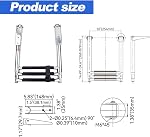 Fait 3 Step Boat Ladder en acier inoxydable Telescoping Marine Boat Boarding Ladter Nage Step
