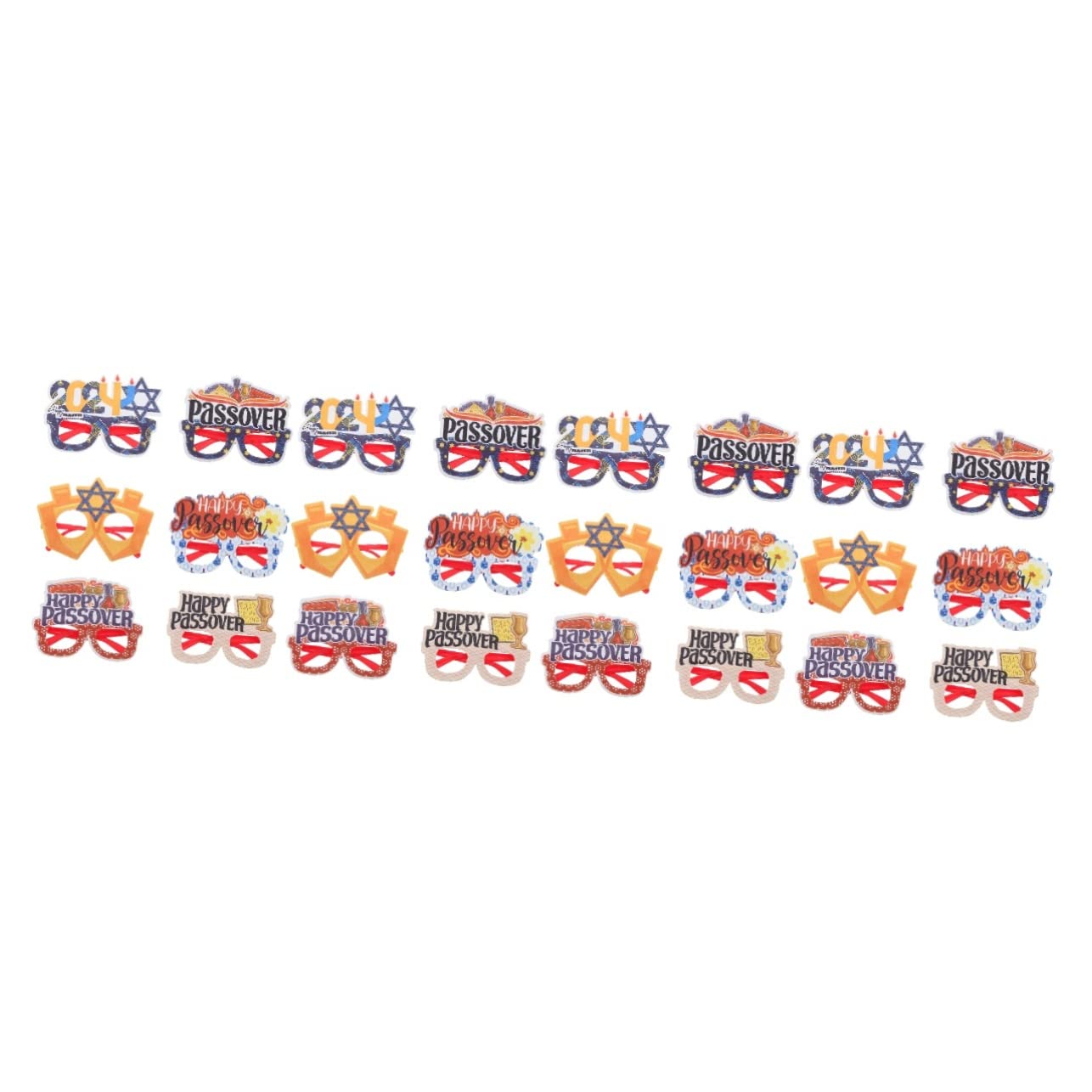 NOLITOY 4 Ensembles Lunettes Hexagrammes Accessoires À Thème Faire La Fête Nouveauté Cadre Décoration Feutre Lunettes Festives Lunettes De Fête Lunettes De Nouvel An Plastique 6 Paires*4