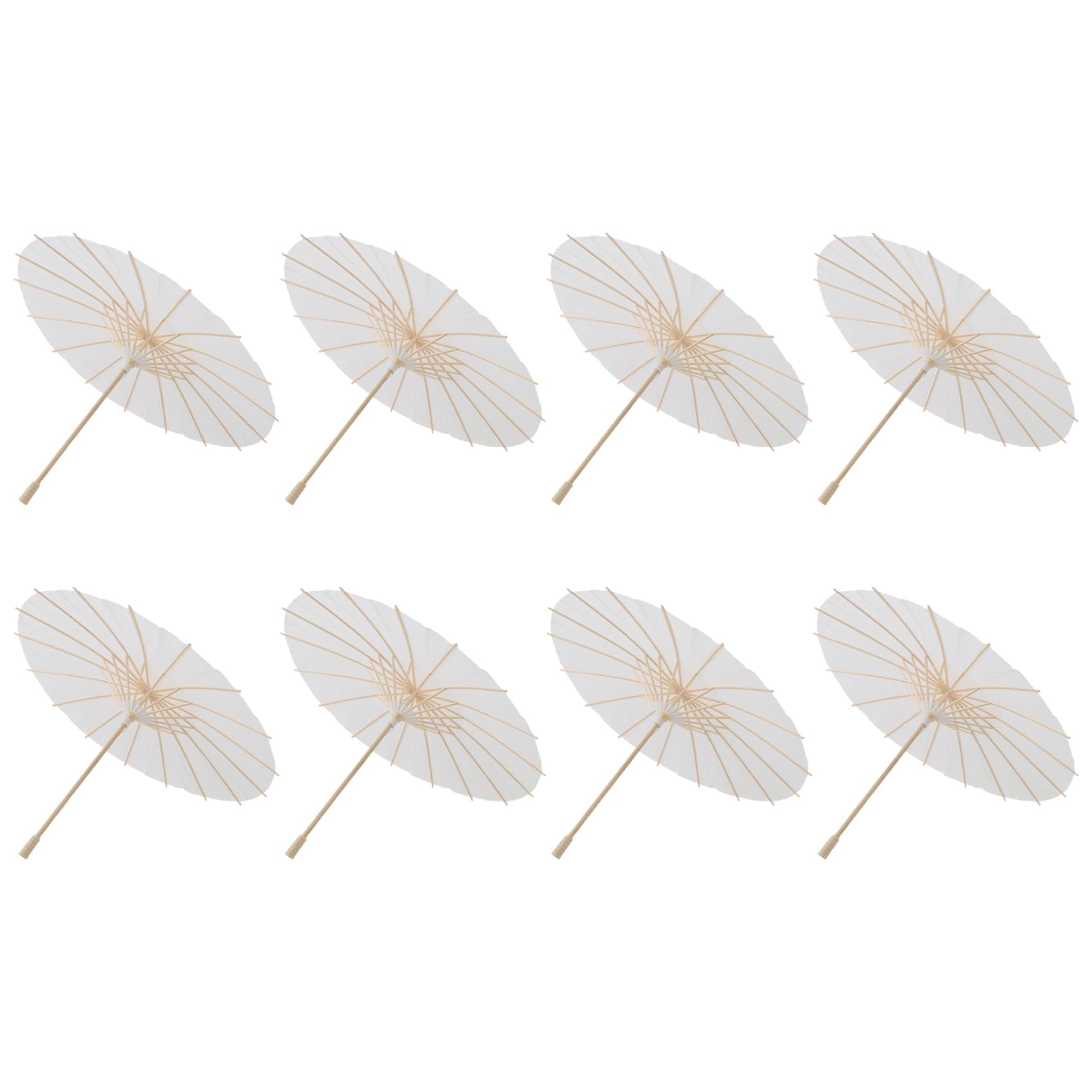 MOLERRI 8PCS Paper Parasol Wedding Umbrella Party Favor 40cm Bamboo Umbrellas for Bridal Shower Centerpieces Photo Props