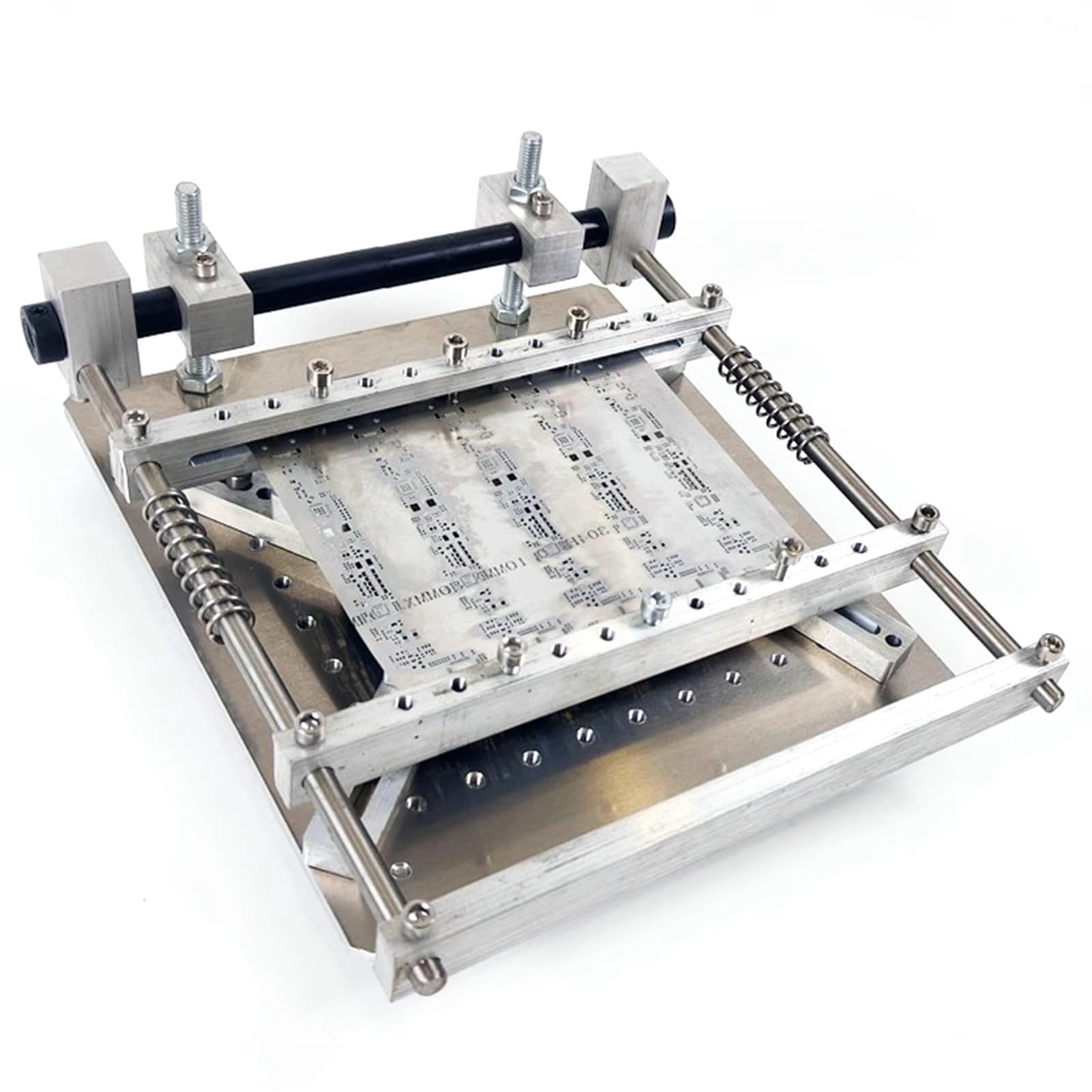 Stacja do sitodruku do prototypowania PCB, stół z siatki stalowej, maksymalny obszar drukowania 170 mm x 170 mm, regulowana grubość do precyzyjnego nakładania pasty lutowniczej