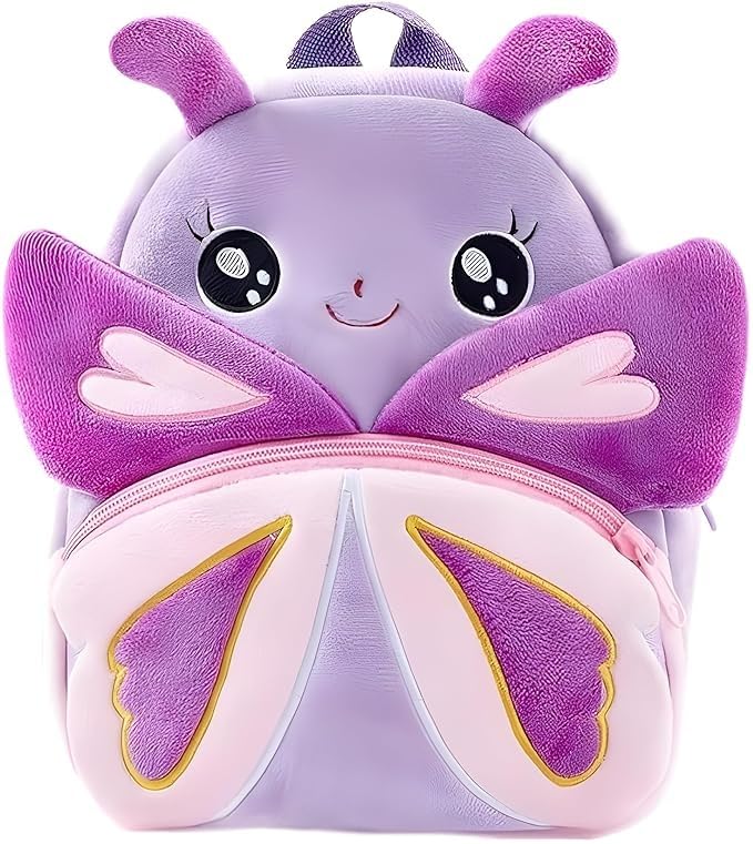 frantic Kids Velvet School Bag Plush Cute Backpack Baby Girl Preschool Travel Bags Ideal for Baby Girl & Boy Picnic Carry Travelling Bags (2-5 Years)-picture-18