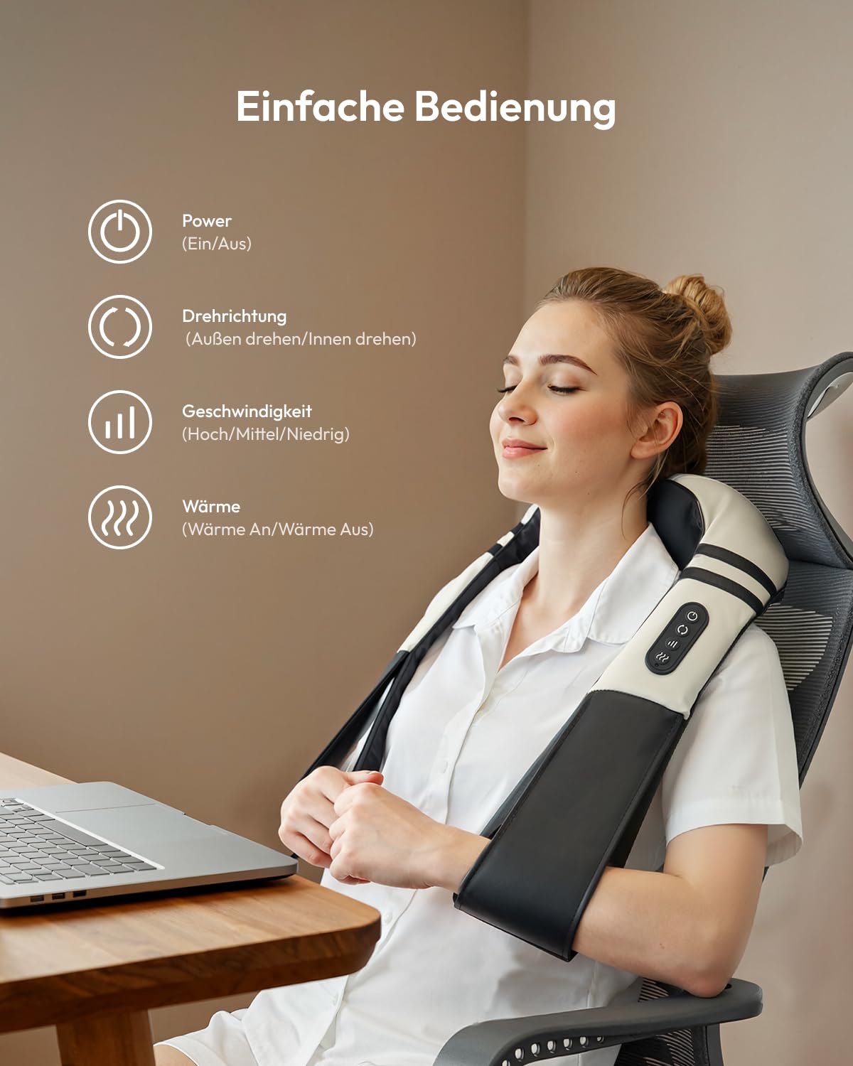 Nackenmassagegerät, Massagegerät Nacken, Rücken, Schulter, Beine