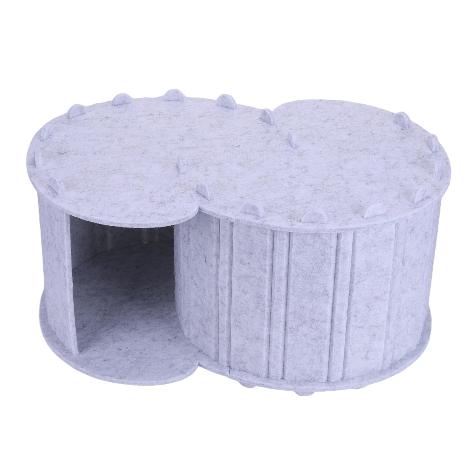 Foldable Felt Cat House Semi-enclosed Detachable Peekaboo Cave Bed