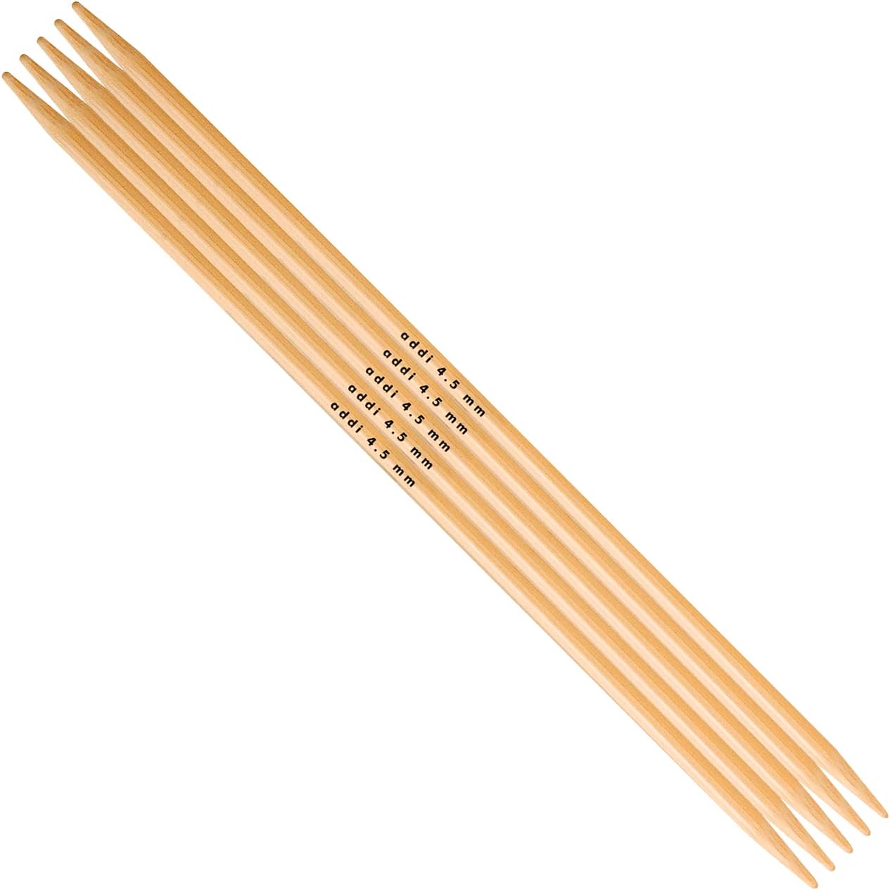 Prym 20 cm x 5 mm Double Pointed Glove Knitting Pins, Bamboo
