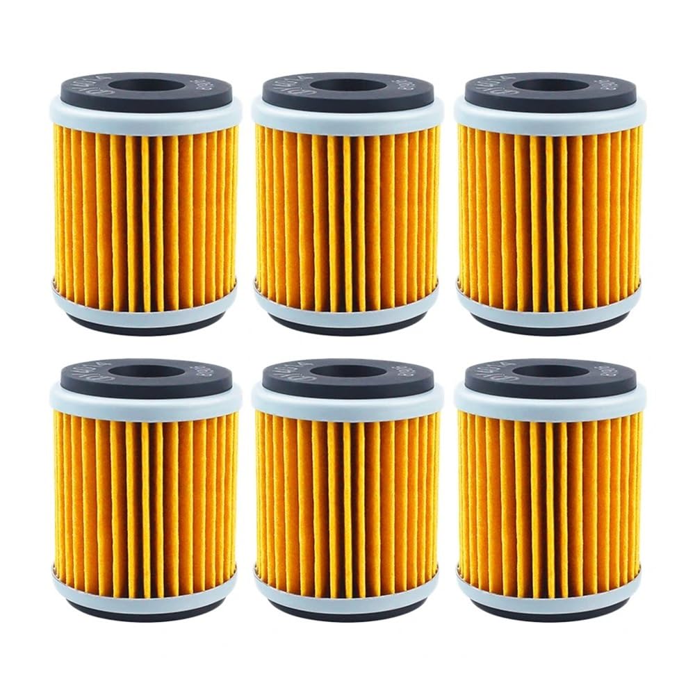 Filtro olio for moto adatto for Ymh Raptor YFM 250 WR125R WR125X WR250F WR250R WR250X WR450F YZ250F YZ250FX YZ450F YFZ450(6pcs-yellow)