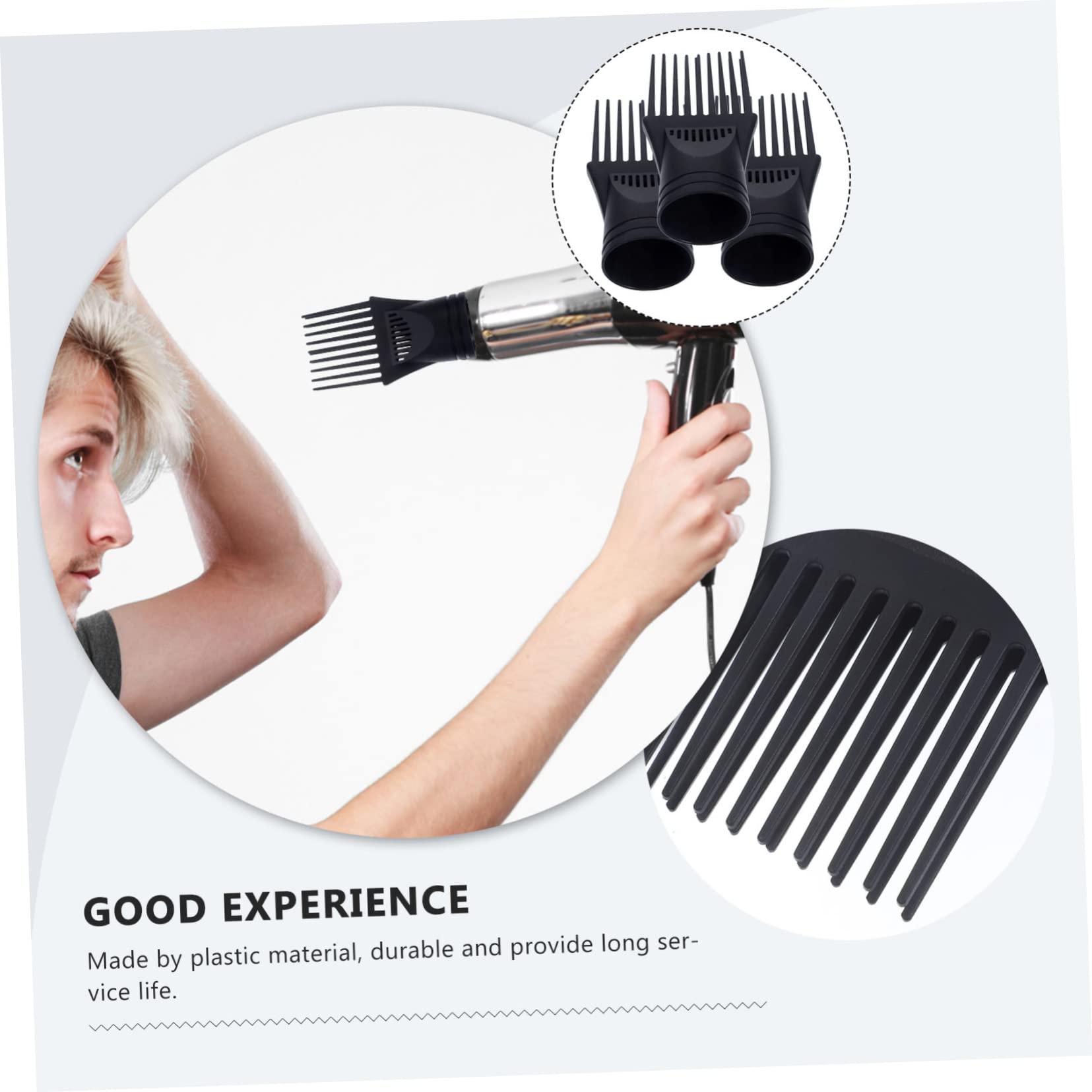 FOMIYES Air Concentrator Comb Hair Dryer Accessory 3pcs Set for Wine Wind Comb