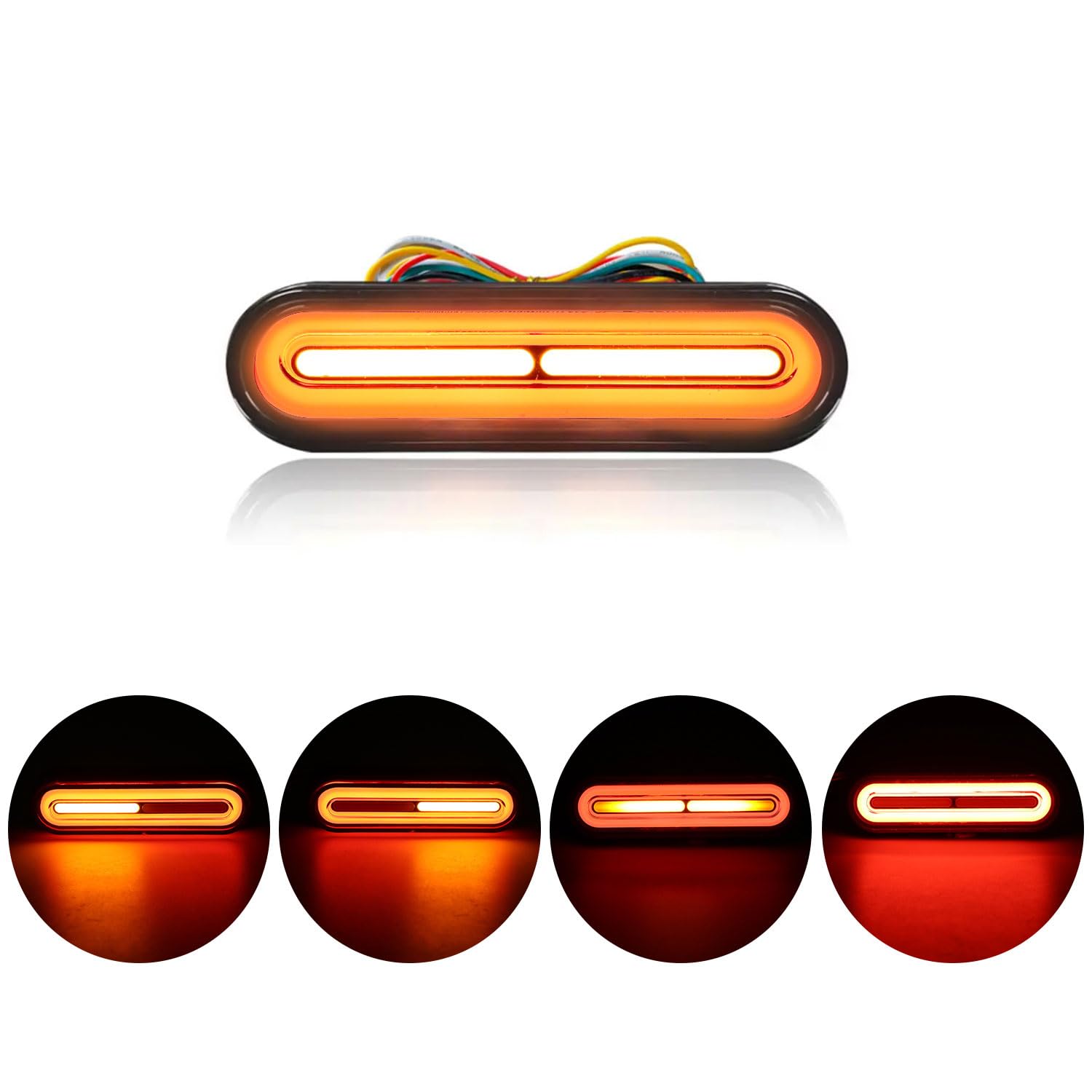 Alopee 5" Universal Led Motorcycle Tail Lights 12V-80V, 1 Pack
