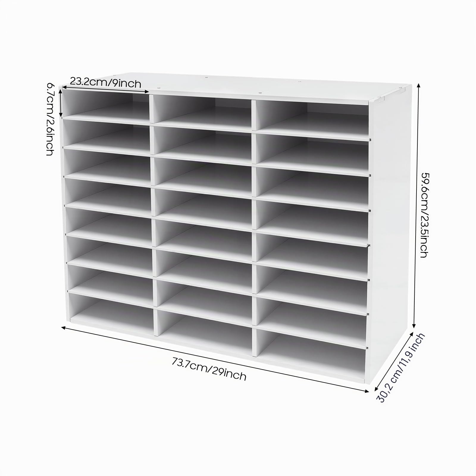 Organizador de documentos con 24 compartimentos, organizador de literatura, soporte de escritorio, buzón de oficina, compartimentos de papel, revistas, compartimentos para el hogar, la