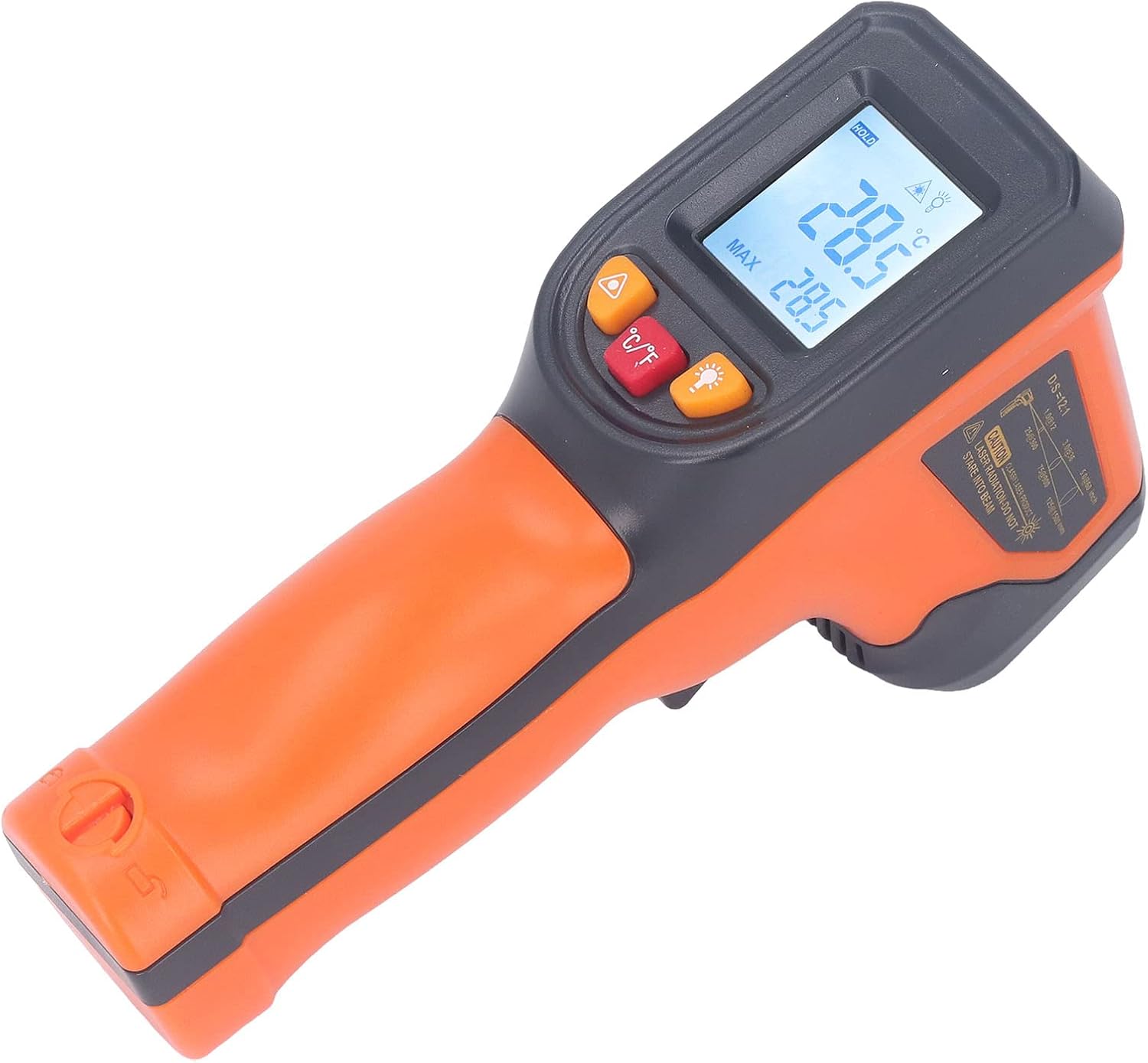 Infrared Thermometer Digital Temperature Noncontact Meter with Data Storage Backlight Compatibility with Industrial Home Cooking