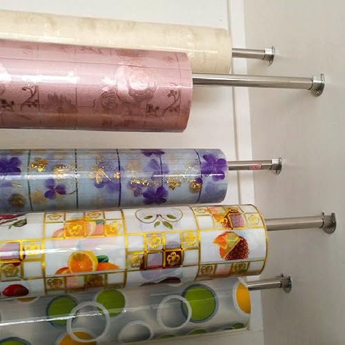 Miniatura 6 de Paquete de 4 soportes de barra de armario resistentes, soporte de barra de acero inoxidable en forma de U con tornillo, para barra de cortina de