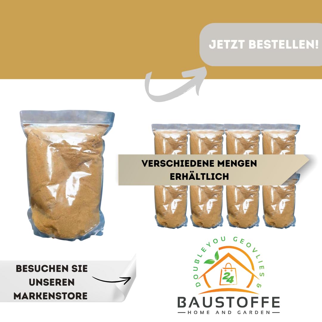 Doubleyou Geovlies & Baustoffe Lehmpulver | 20 Kg | Naturprodukt | Ideal für Terrariengestaltung und Insektenhotels | Perfekt zum Modellieren und Basteln | Terrariensand I Bodengrund I Samenbomben