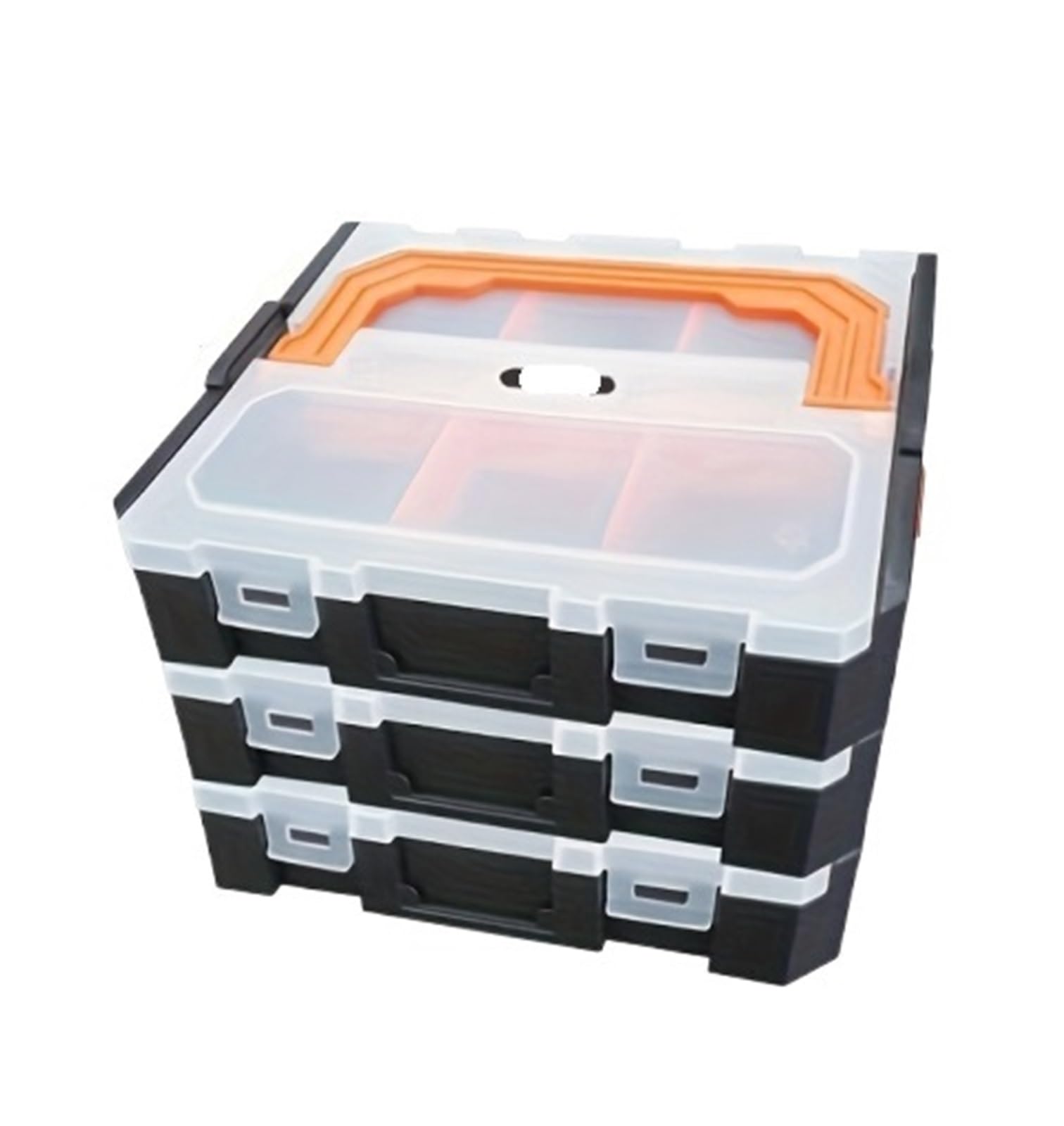 Organizador De Tornillos Caja de herramientas multifuncional 2/3 piezas, desmontable y apilable, con tornillos for eléctricas tapa(3PCS Tool Box)