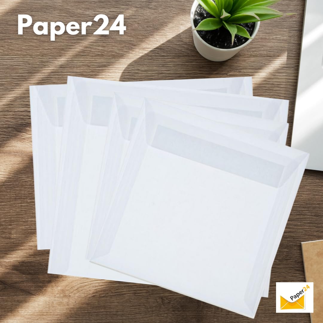 10 Enveloppes Carrées Crème 22x22 Cm – 120 G/m², Fermeture Adhésive, Pour Cartes De Vœux, Invitations Ou Cadeaux - 12