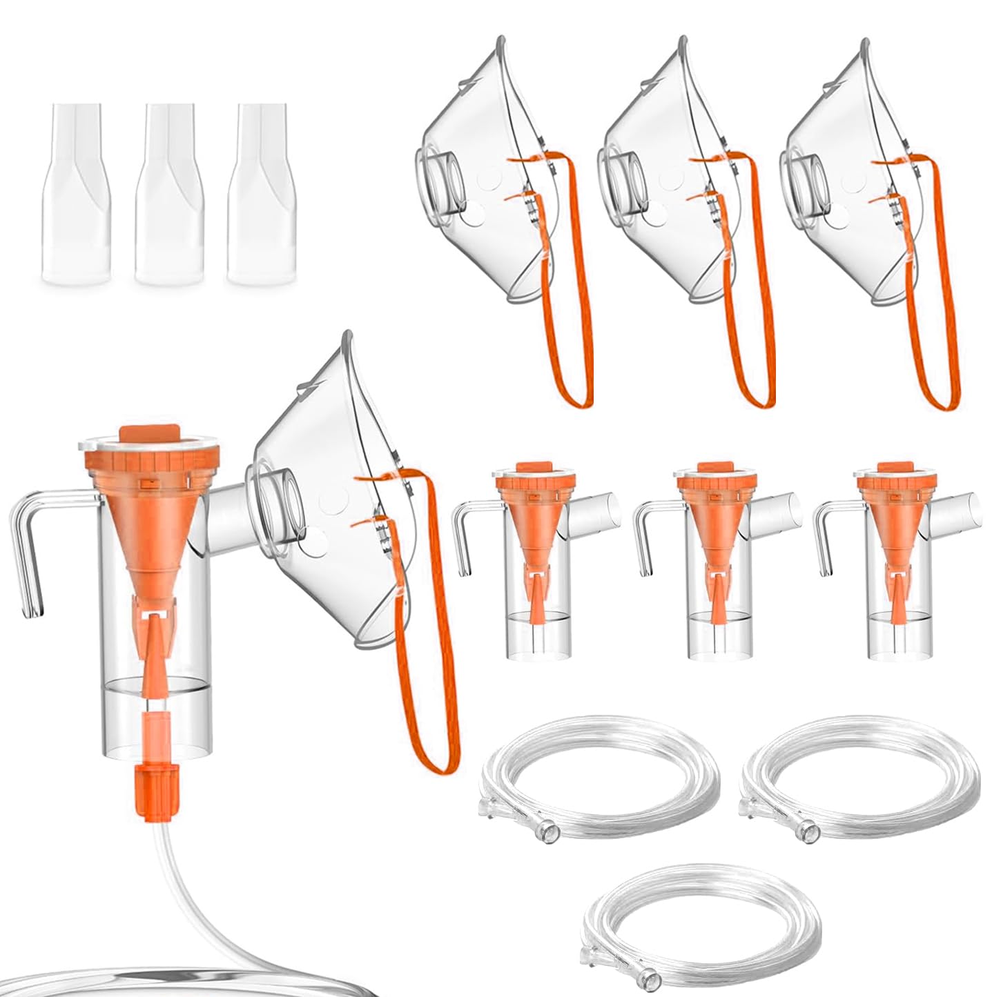 Accessoire pour inhalateur adulte Nébuliseur Tuyau d'air Embout buccal Filtre Kit nébuliseur universel avec masque