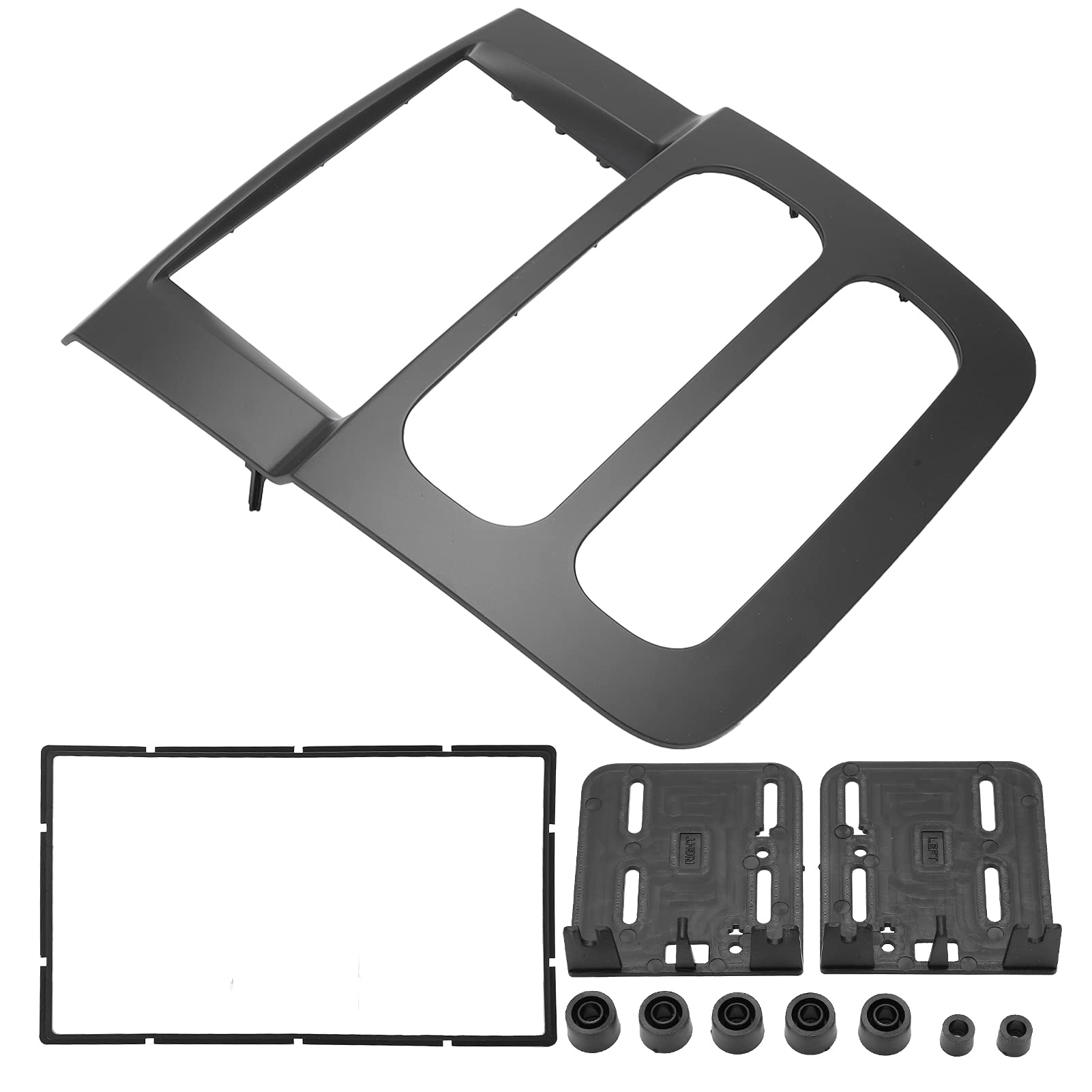 2 Din Car Radio Stereo Fascia Marco de plástico ABS Dash Panel de CD Kit de montaje de ajuste de bisel envolvente Unidad principal Reemplazo para instalación de consola central de