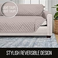 Vista 5 de Sofa Shield - Funda para sillón con correa patentada, protector de cojín, diseñada en EE. UU., funda reversible resistente a manchas y desgarros