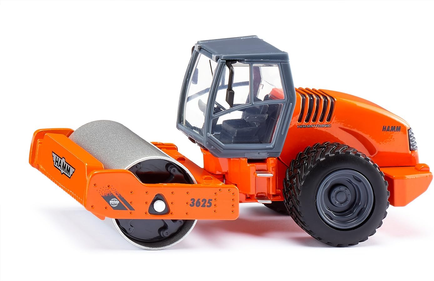 Siku 3530, Single-Drum Compactor, 1:50 Scale, Metal/Plastic, Orange, Rotating Roller