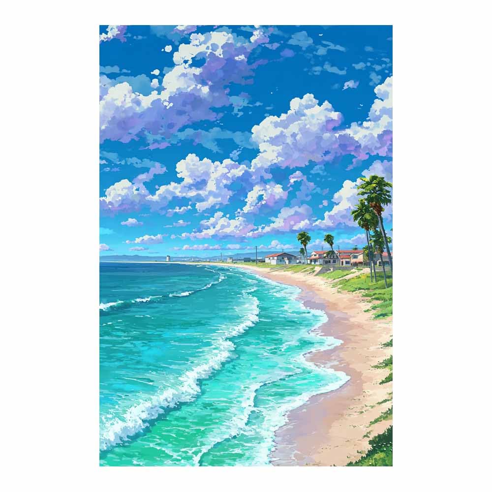 PUQAAEO Canvas Prints Wall Art Anime Beaches es Landscapes Landscape Pictures Modern Canvas Painting Giclee Artwork For Home Decoration(Multicolor)-70x100cm Unframed