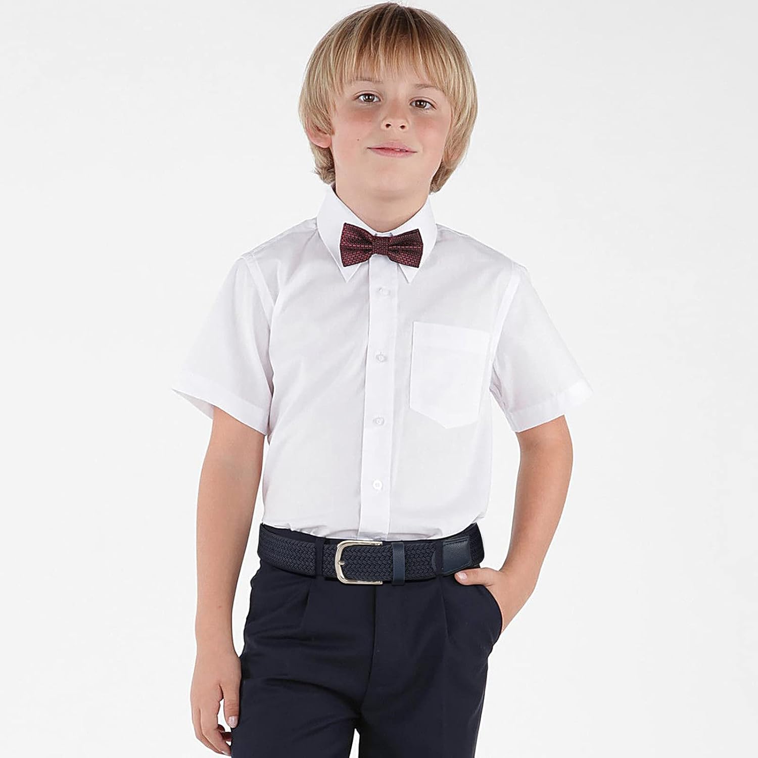 AWAYTR Kids Elastic Braided Belt - Pin Buckle Stretch Golf Baseball Belts for Boys and Girls Aged 4-12 Years - Image 4