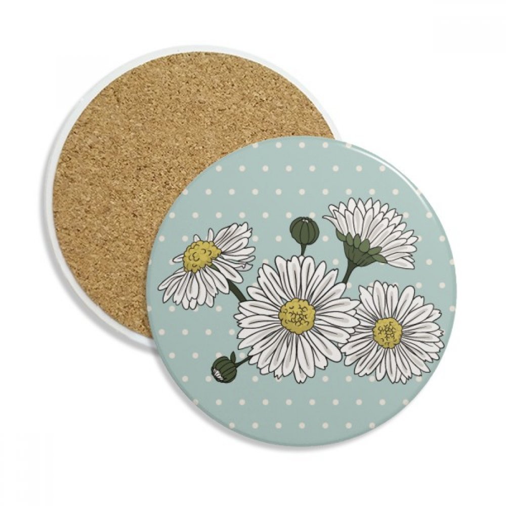 Tasse porte-absorbant chrysanthème pour vos pauses café