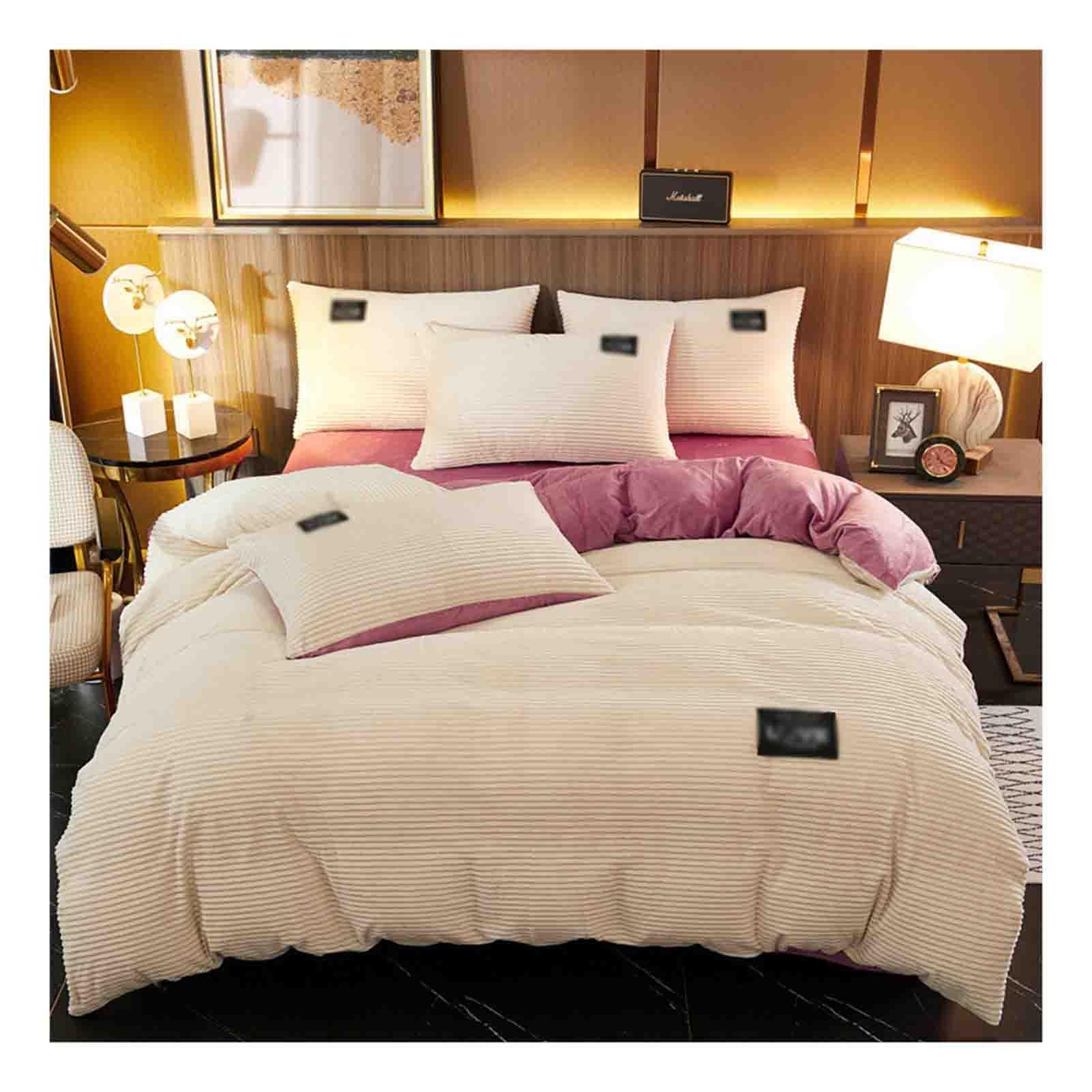 Duvet Covers, Soft and Fluffy Duvet Cover, Cozy Velvet Bedding Set, With 2 Pillowcases And Fitted Sheet - Perfect for A Warm And Cozy Bedroom