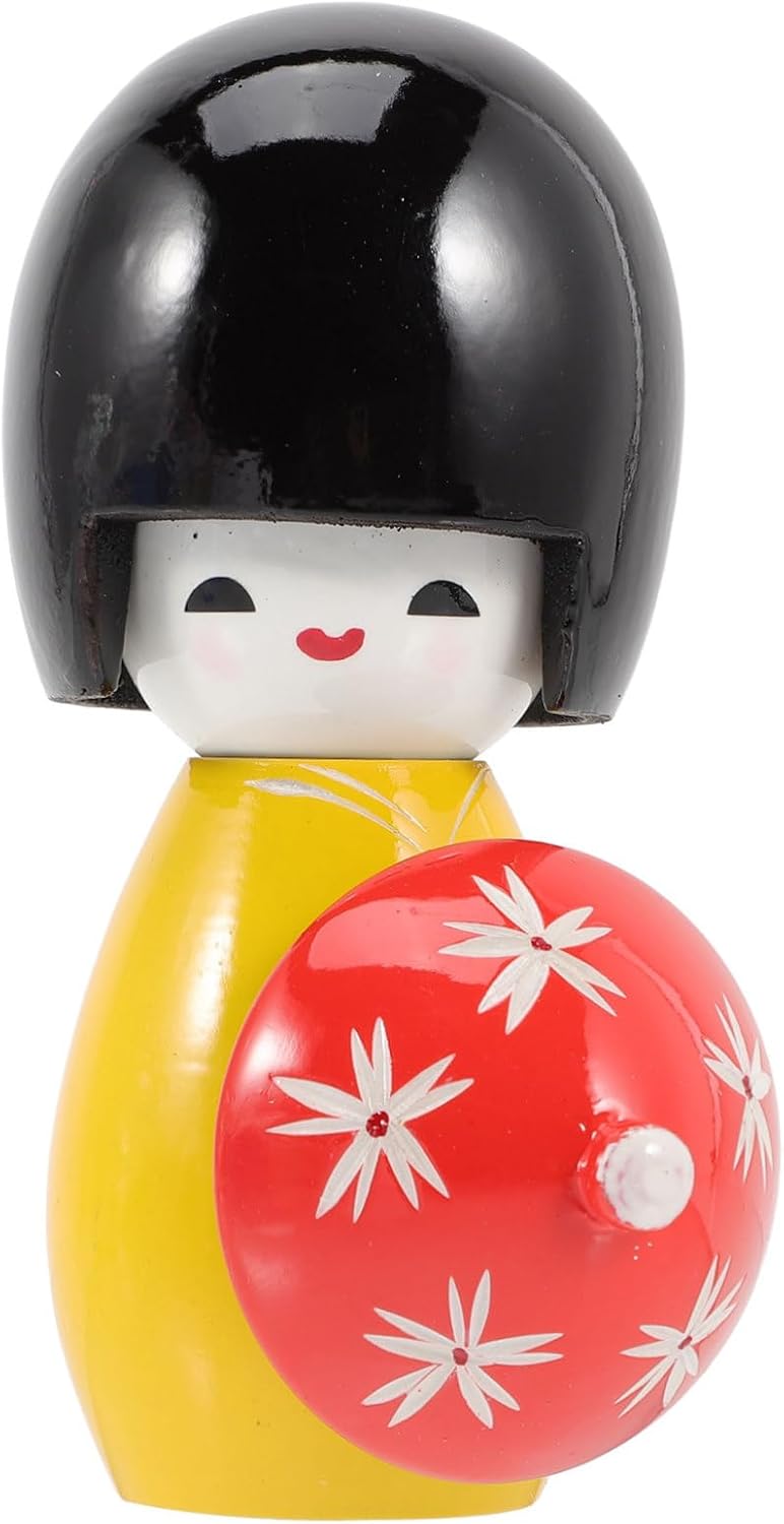 Cherry Blossom Doll in Kimono Japanese Decor Ornament Perfect for Birthday