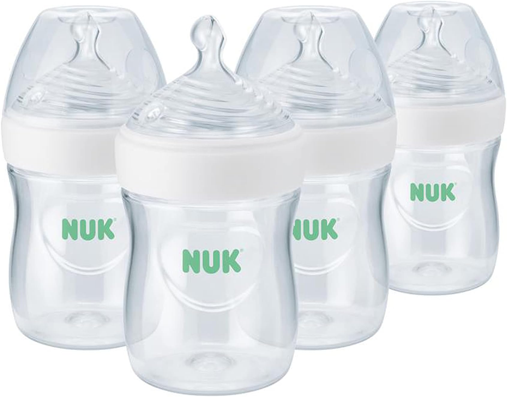 NUK Simply Natural Baby Bottle with SafeTemp, 5 oz, 4 Pack
