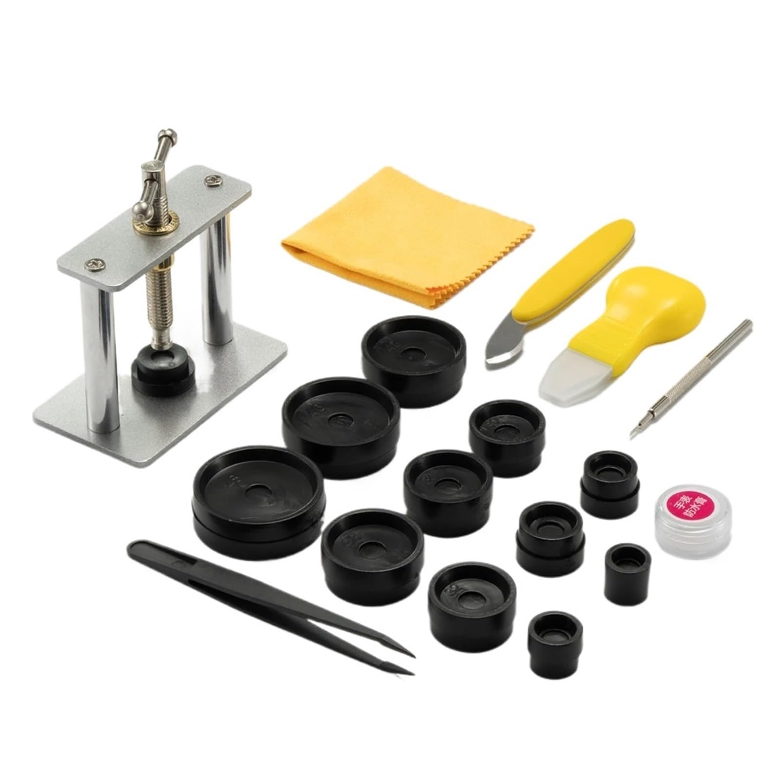 1 kit de presse arrière de montre professionnel avec matrices de montage