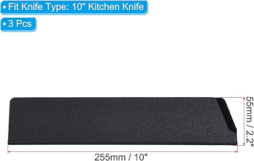 Miniatura 2 de PATIKIL Fundas de plástico ABS para cuchillo de cocina de 10 pulgadas, paquete de 3 cuchillos, protector de filos, protector de cuchilla, funda