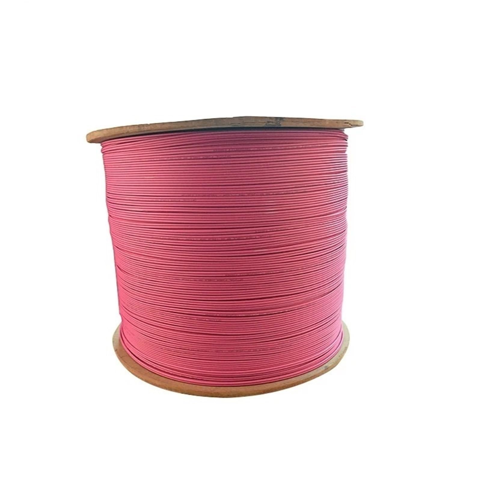 Cable de Fibra óptica OM4 dúplex de 2,0 mm, Color Rosa, for Interiores, for latiguillos de Fibra, Rollo de 2 km, Cable ftth, Revestimiento LSZH de 2000 m.