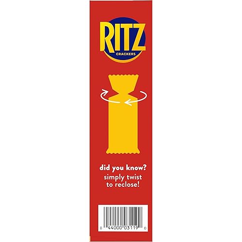 Miniatura 16 de Galletas RITZ con un toque de sal, aperitivos para niños y adultos, bocadillos para el almuerzo, 13.7 oz