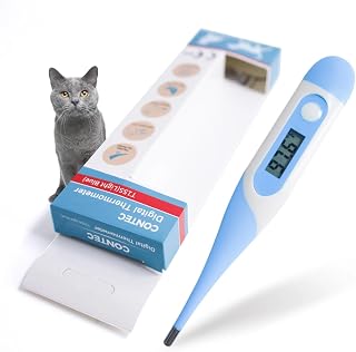 CONTEC Waterproof Digital Pet Thermometer for Dogs Cats Sheep - Fast Accurate Soft Tip Vet Animal Thermometer