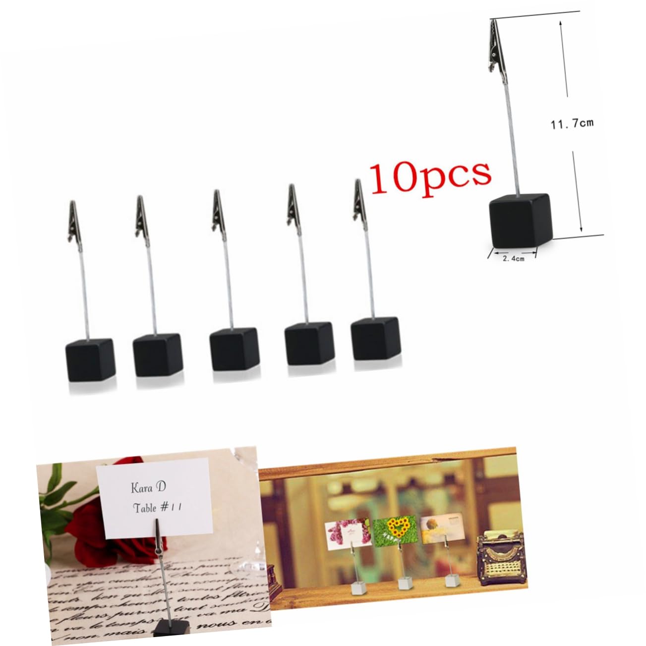 Tofficu 100 Pz Fermaglio Per Appunti Porta Clip Per Appunti Supporto Per Graffette Fotografiche Carta Supporto Per Morsetto Numerico Nota Portanumero Da Tavolo Portafoto Per Tavoli