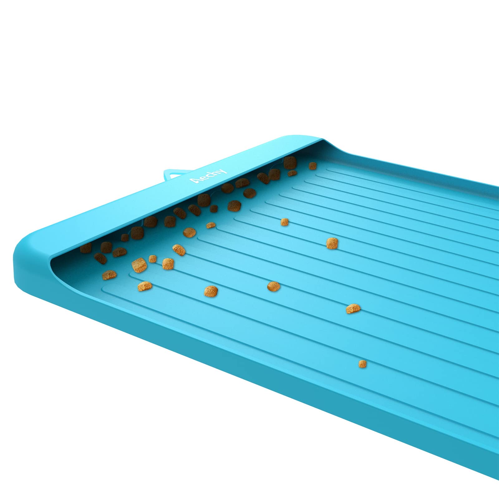 AECHY Dog Mat for Food and Water, Silicone Dog Food Mat with Pocket for Catches Spill and Residue, Multiple Sizes, Colors Dog Feeding Mat, Non Slip Cat Dog Water Bowl Mat with High Edges Cat Food Mat