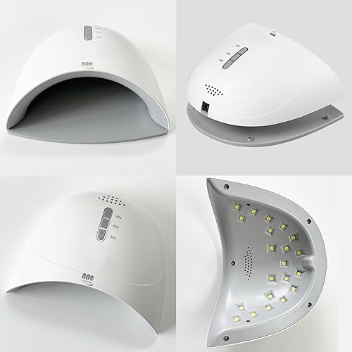 Miniatura 9 de YTD Likomey Lámpara de curado LED UV, secado rápido de 36 W, secadora de uñas suave compacta con base desmontable y ajuste de temporizador, para