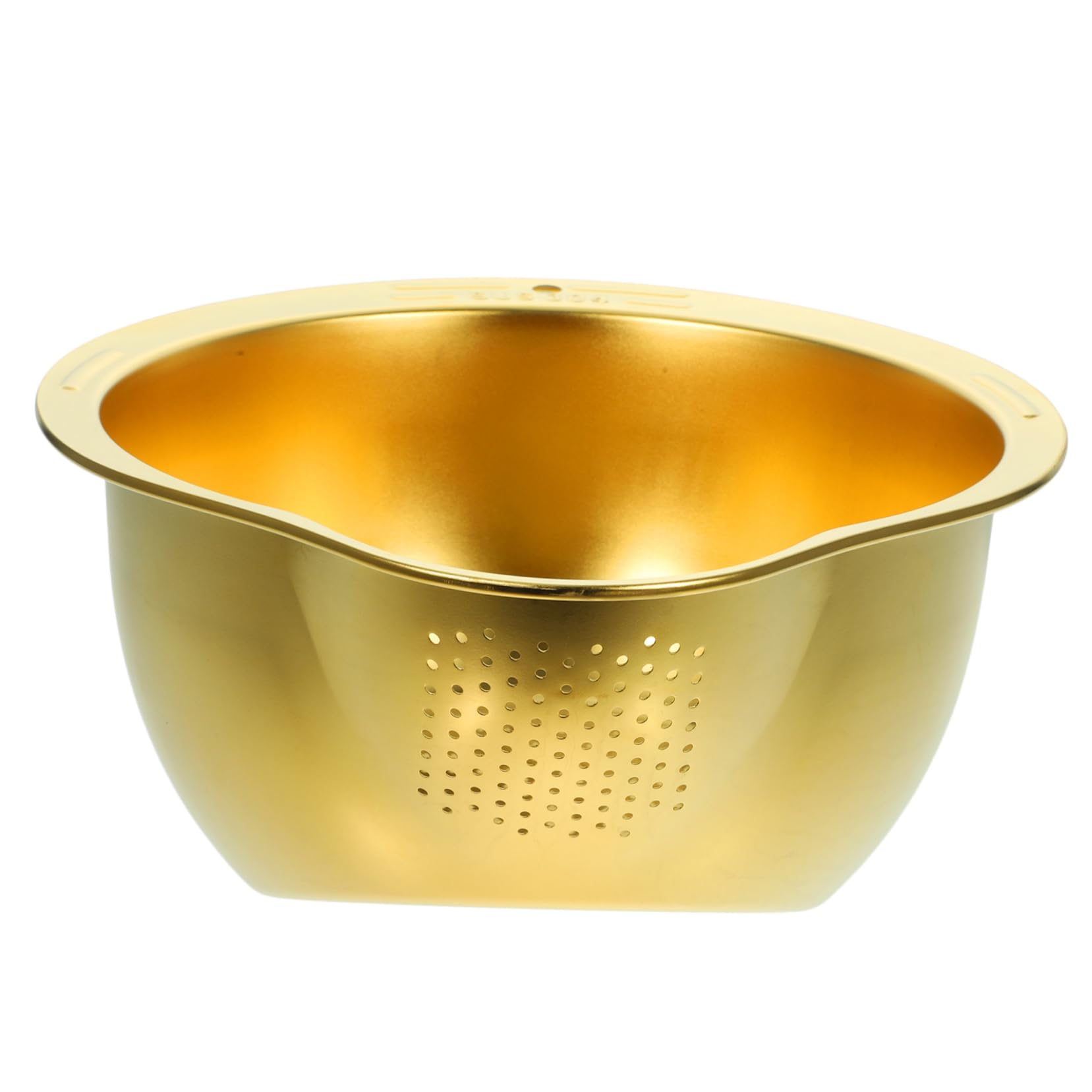 Escurridor de Arroz y Verduras de Acero Inoxidable para Uso Doméstico, Cesta Resistente con Superficie Lisa y Diseño Duradero para Lavado y Almacenamiento