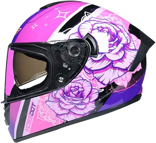 Casco de motocicleta de cara completa, aprobado por DOT, para motocicleta, ciclomotor, carreras de calle, casco de choque, hombres y mujeres