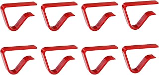 8Pcs Tablecloth Clips, Reusable Lightweight Plastic Clips Fits 0.5-1.5in Thick Tables for Restaurants, Weddings & Graduation Parties(Red)