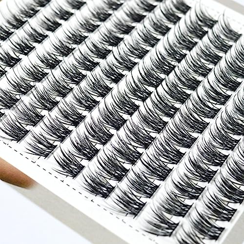 EONFAVE Individual Lashes, 120Pcs D Curl 11-13mm Mixed Trays Extensions Individual Cluster Lashes