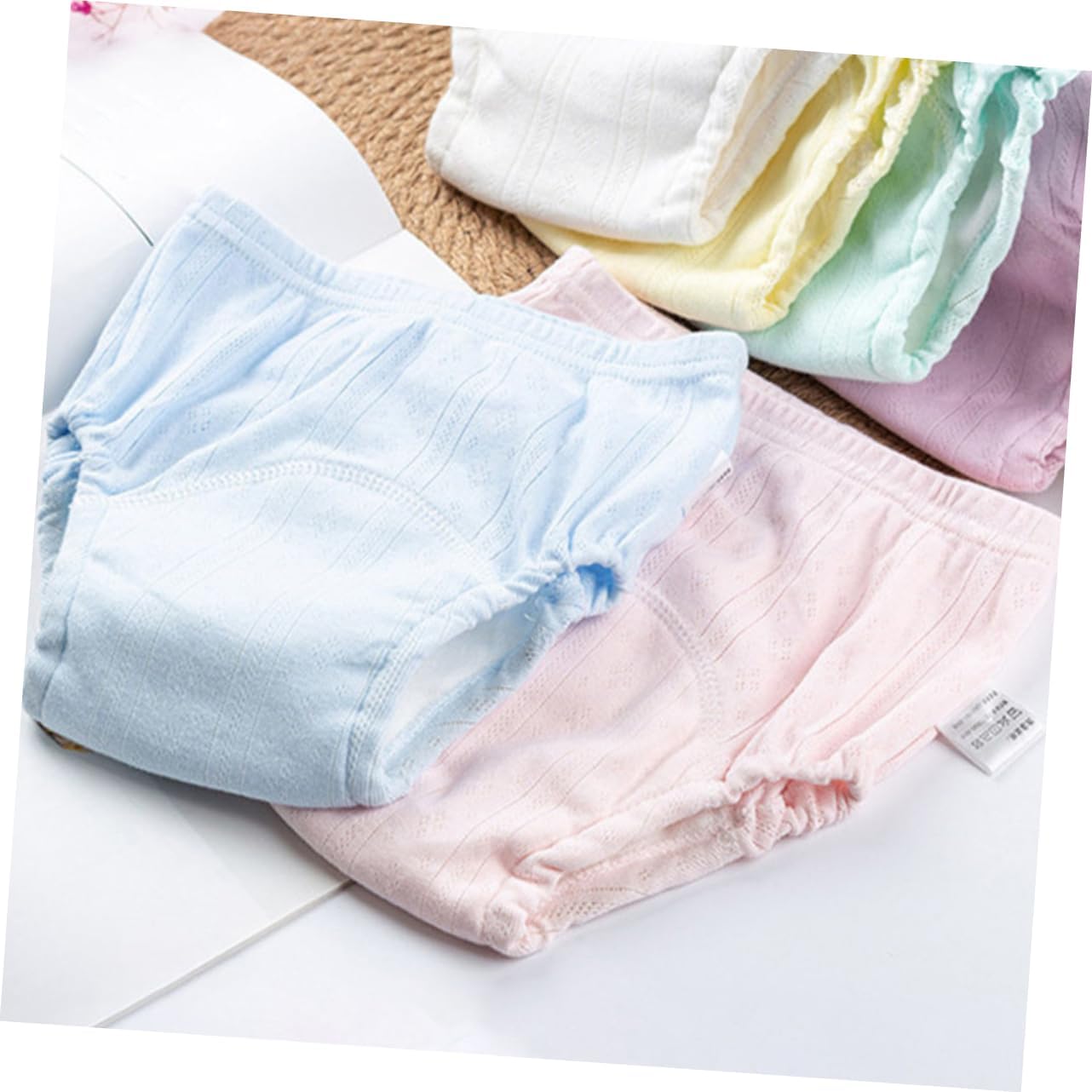 Toddmomy 2pcs Newborn Girls Potty Training Pants Cotton Diaper Covers Reusable and Washable Design Assorted Color