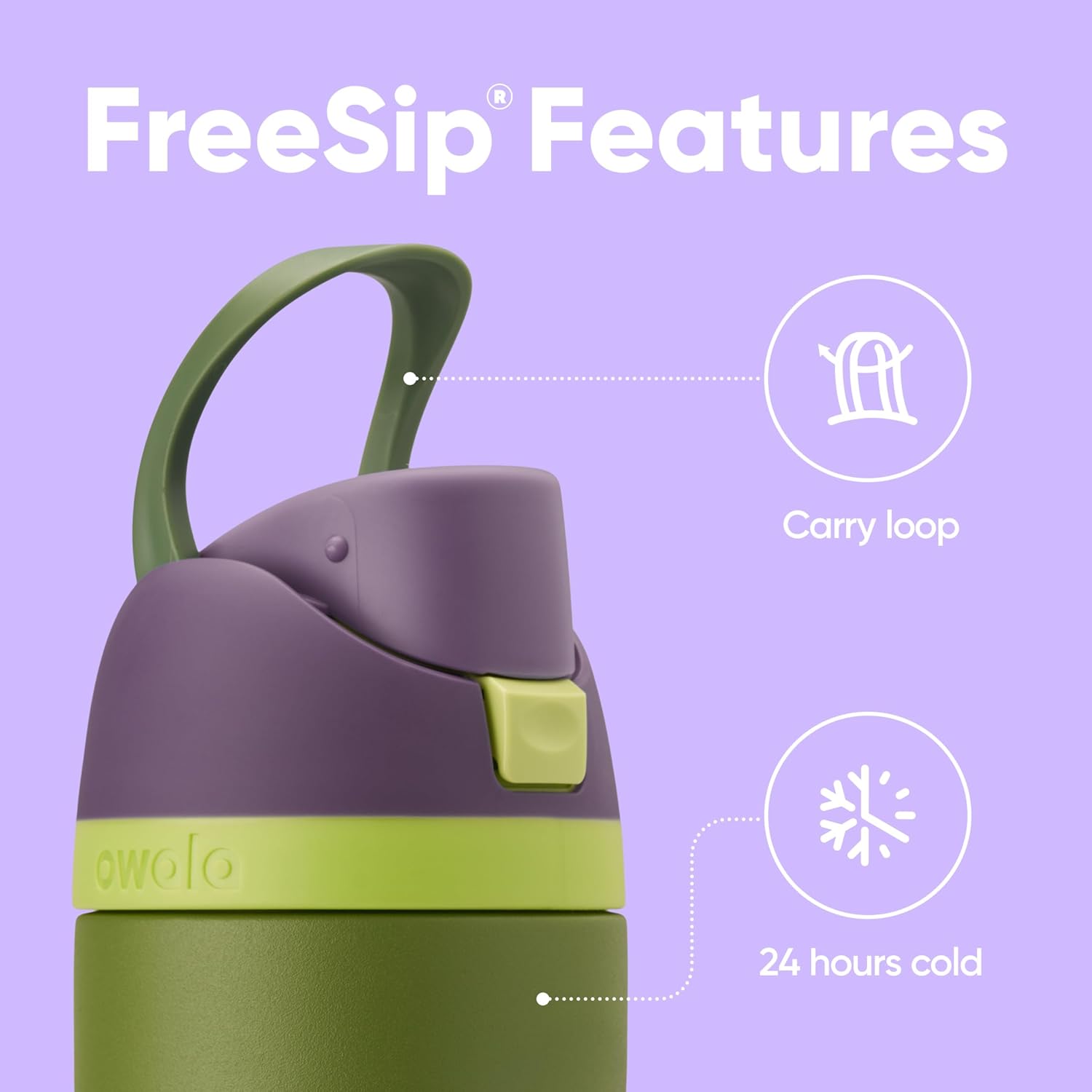 Owala Marvel FreeSip Insulated Stainless Steel Water Bottle with Straw for Sports and Travel, BPA-Free Sports Water Bottle, 24 oz, Hulk - Image 3