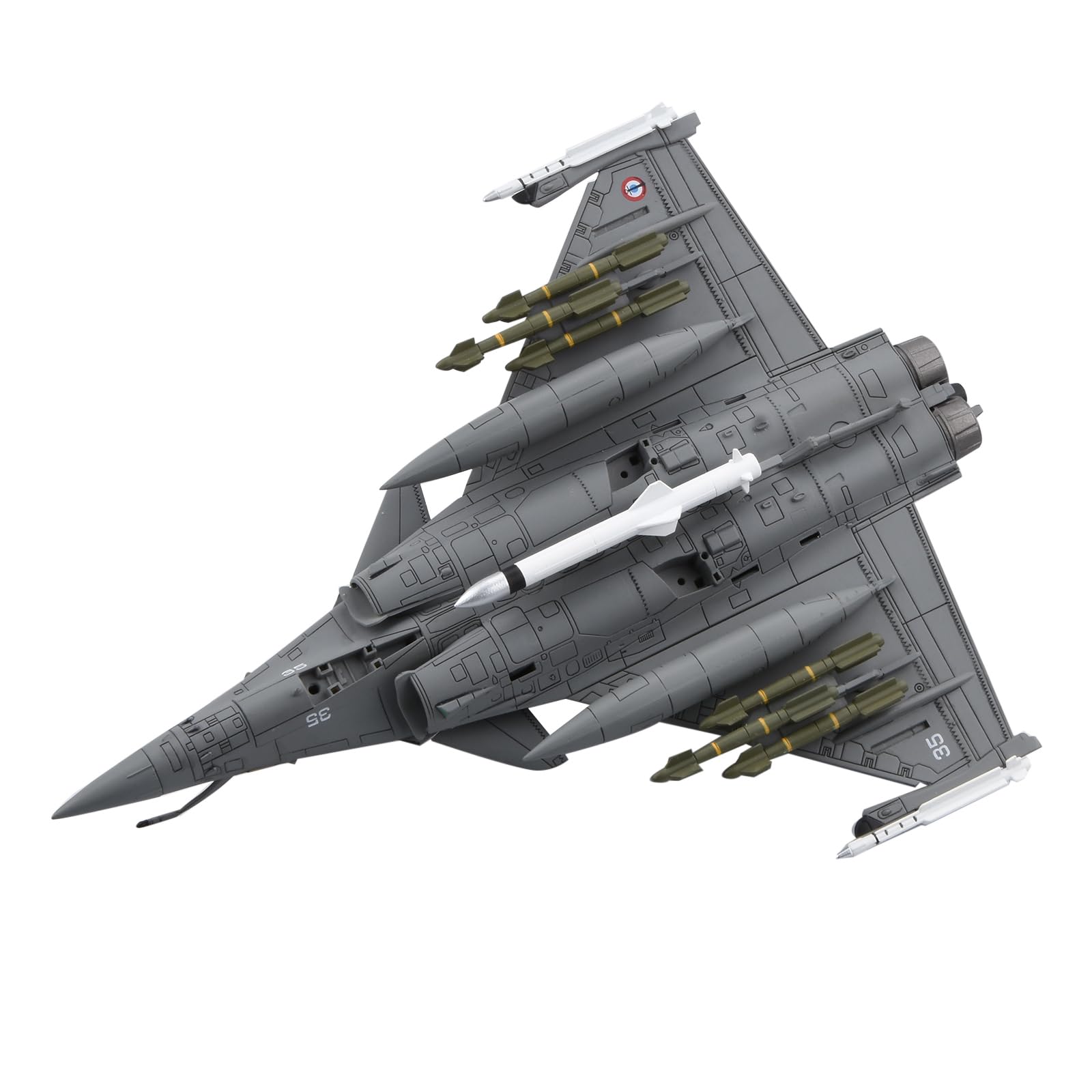 Avión de combate tipo M Rafale de la Fuerza Aérea Francesa 1:72, modelo de avión de combate fundido a presión en miniatura para colección