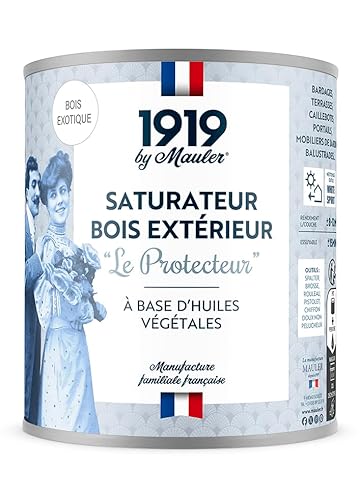 1919 BY MAULER - Saturateur terrasse et bardage - Climats Extrêmes - 1L - Teinte bois exotique Mat - A base d'huile végétale Le Protecteur