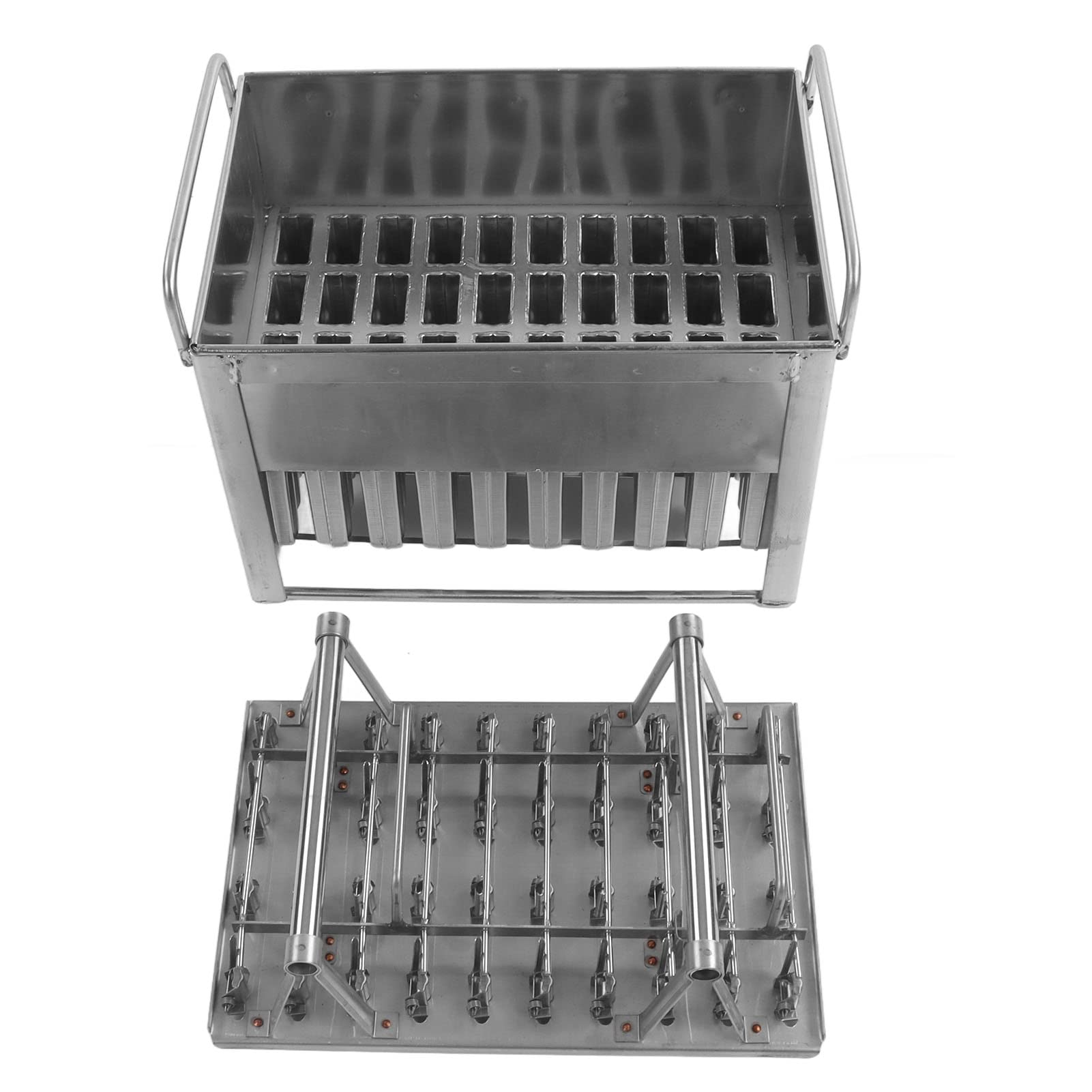 S Forsicles Sicless Stampo per Gelatiera in Acciaio Inossidabile 304 con Coperchio e Supporto per Bastoncino per Uso Domestico e Commerciale