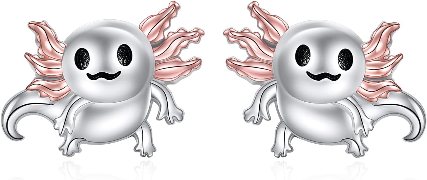 925 Sterling Silver Animal Studs Earrings Cute Red Panda/Highland Cow/Axolotl/Eagle/Zebra/Strawberry Cow/Manatee Studs Jewelry Birthday Gifts for Women