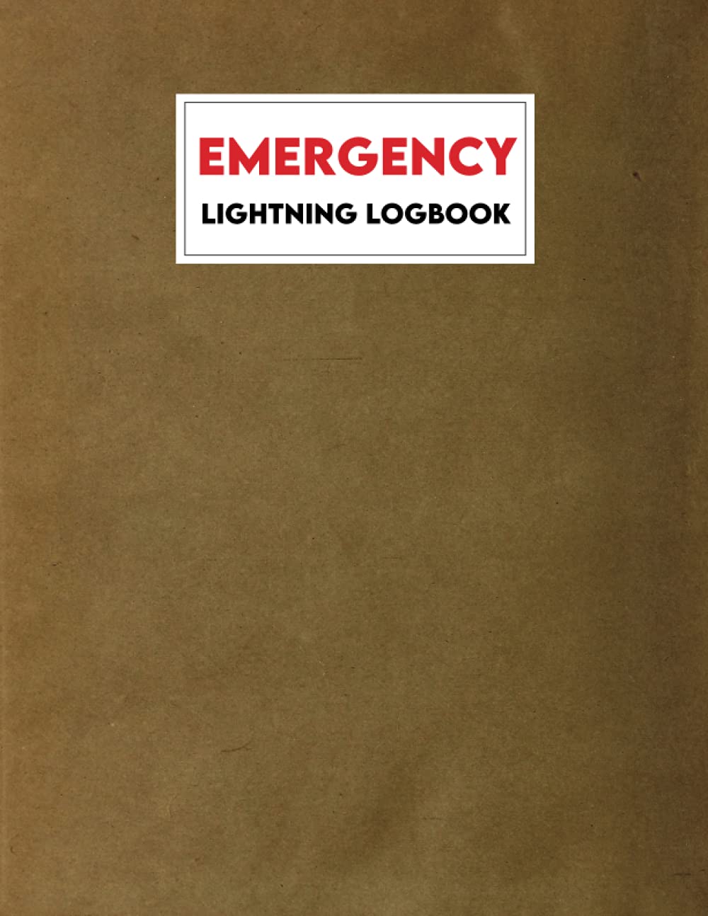 Buy Emergency Lighting Log Book Emergency Lighting Inspection Book