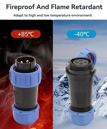 2 Pairs 4 Pin Soldered Aviation Plug And Socket IP68 Industrial Waterproof Connector Male-Female In-Line SP21 Quick Connect Wire Connector