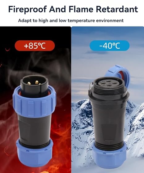 2 Pairs 4 Pin Soldered Aviation Plug And Socket IP68 Industrial Waterproof Connector Male-Female In-Line SP21 Quick Connect Wire Connector